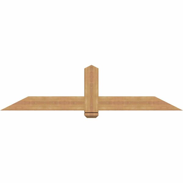 Ekena Millwork Eugene Smooth Timber Gable Bracket, Western Red Cedar, 72"W x 18"H x 5 1/2"D x 5 1/2"F, 6/12 Pitch GBW072X18X0606EUG00SWR - main